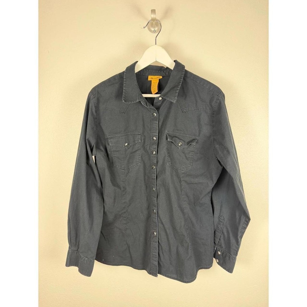 Wrangler Black Pearl Snap Button up - Men's XL